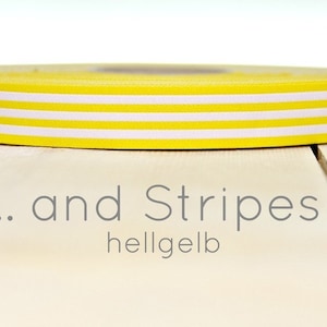 2 Meter WEBBAND ... and Stripes yellow 1.50 Euro/meter image 1