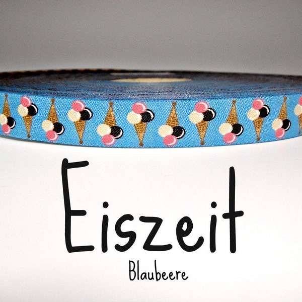 2 Meter WEBBAND "Eiszeit" (1,50 Euro/m)