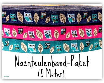 5 Meter Nachteulenwebband (1,40 Euro/m)