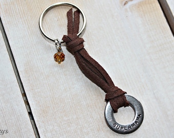 Key ring with name or wish Word