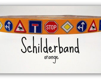 2 Meter Webband "Schilderband" orange (1,50 Euro/m)