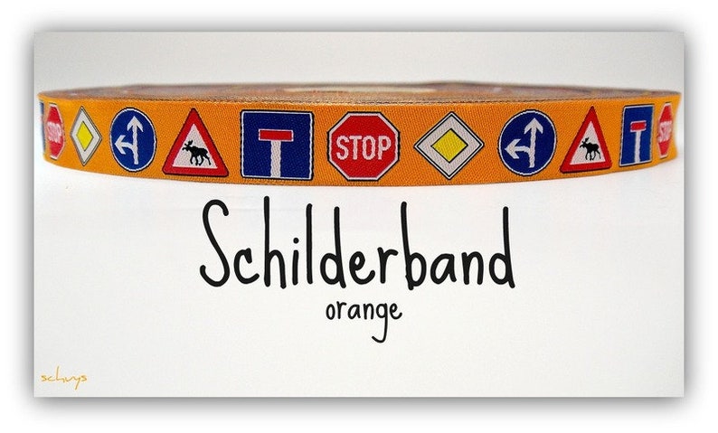 2 Meter Webband Schilderband orange 1,50 Euro/m Bild 1