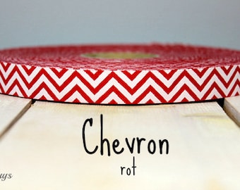 WEBBAND Chevron, rot (1,50 Euro/m)