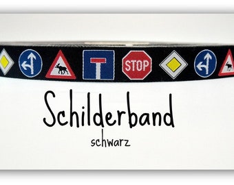 2 Meter Webband "Schilderband" schwarz (1,50 Euro/m)