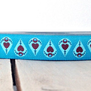WEBBAND Herzendrops, 2 Meter (1,60 Euro/m)