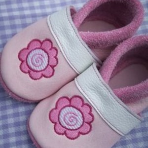 Sewing patterns for crawling shoes, slippers, la...