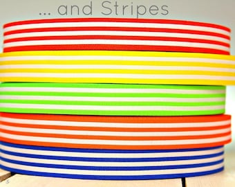 5 m WEBBAND "... and Stripes" freie Farbwahl (1,40 Euro/m)