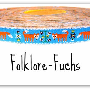 2 meter woven ribbon “Folklore Fox” (1.50 euros/meter)