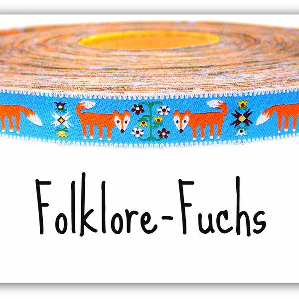 2 Meter Webband " Folklore-Fuchs " (1,50 Euro/m)