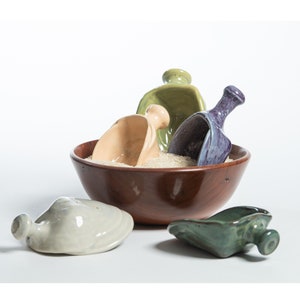 Handmade Ceramic Scoop, 2 sizes image 1