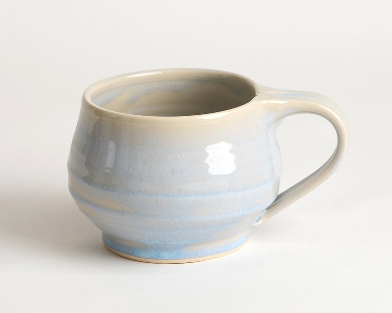 Coffee, tea or hot chocolate cups and mugs Ice blue