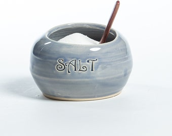 Salt Jar, salt cellar, salt pig, salt pot - large opening for pinching