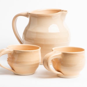 Hand-made Ceramic Juice Pitcher, 2 quarts