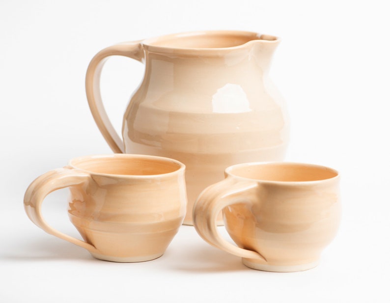 Hand-made Ceramic Juice Pitcher, 2 quarts image 1