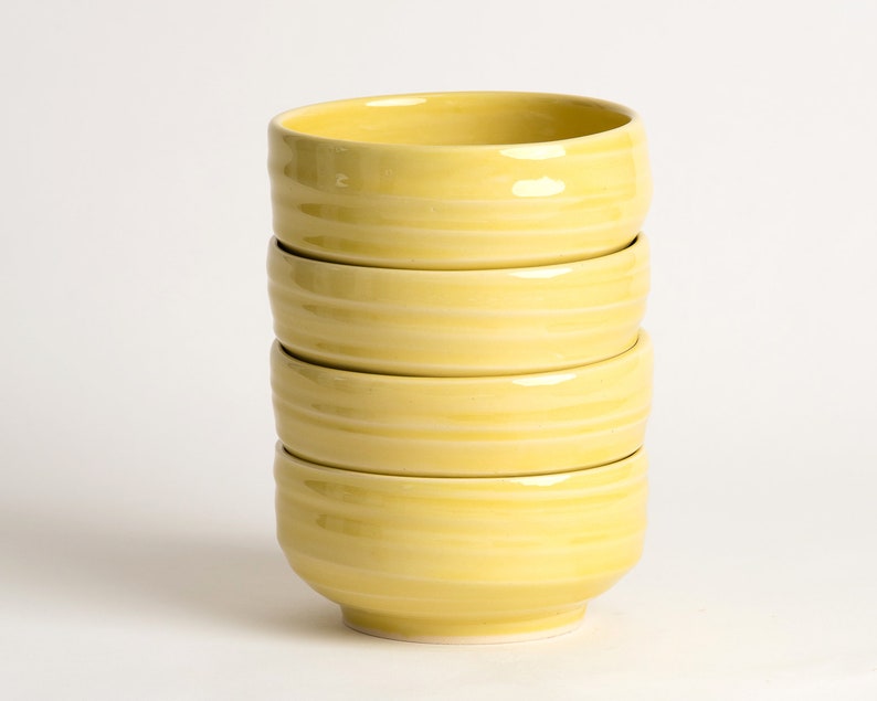 Ceramic, cereal, soup, everything bowls-Single or as a set Yellow