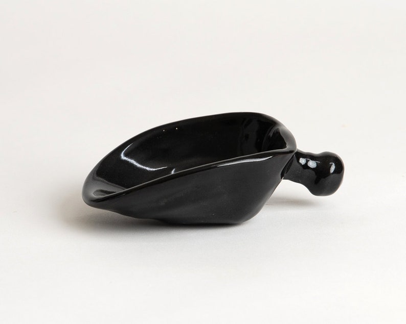 Handmade Ceramic Scoop, 2 sizes Black