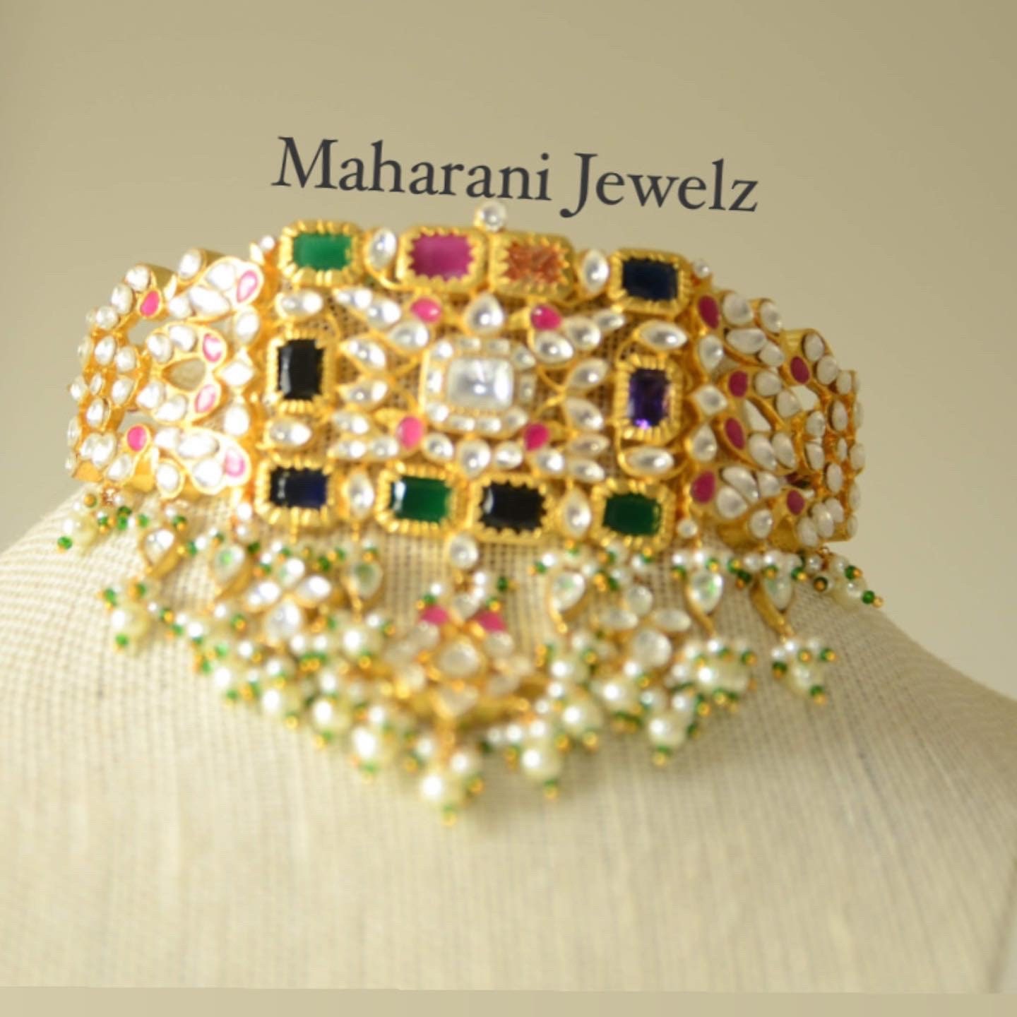 Ranveet Choker Set/ Gold Plated 