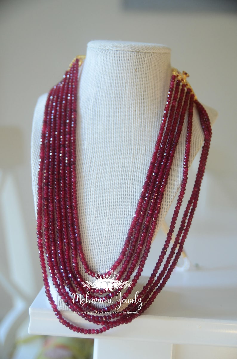 Ruby string necklace Clearance