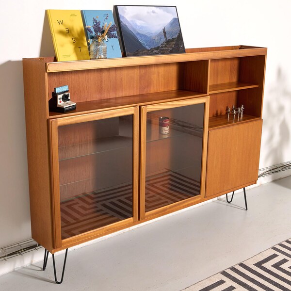 Bibliothèque vintage MCintosh, style scandinave, L179cm