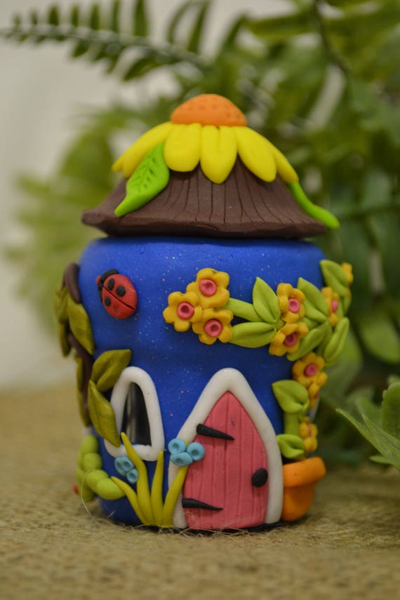 Fee Cottage Schmuck Box Polymer Clay Fee Topf Fee Etsy