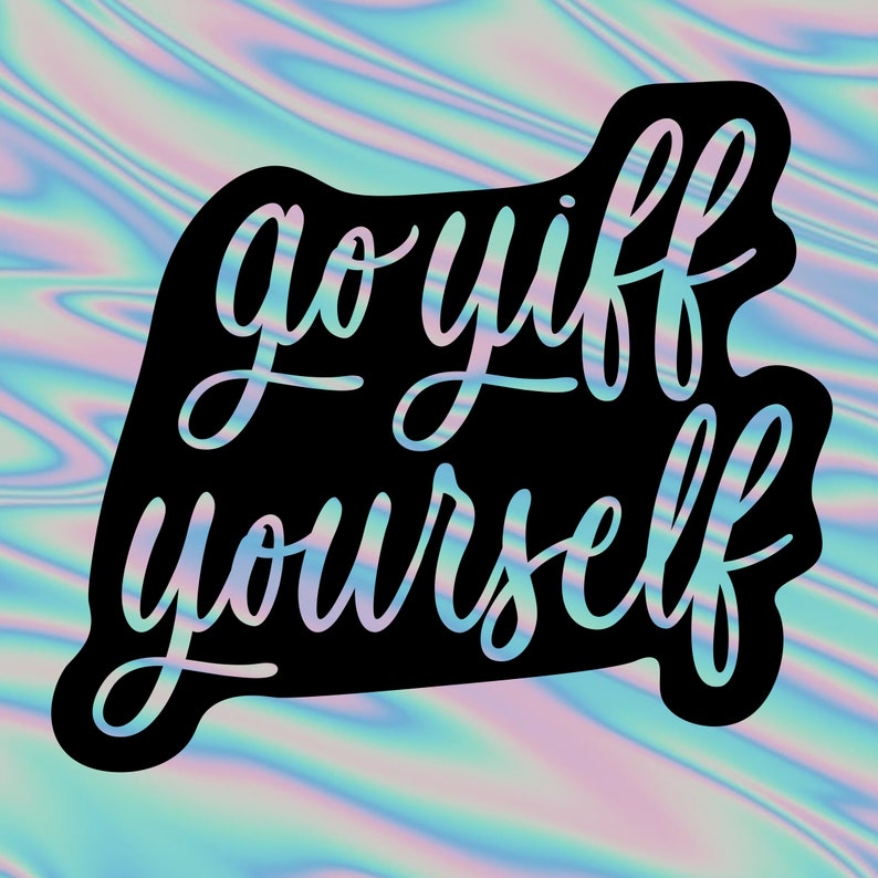 Go Yiff Yourself 3' Holographic Vinyl Stickers - Artist Designed 