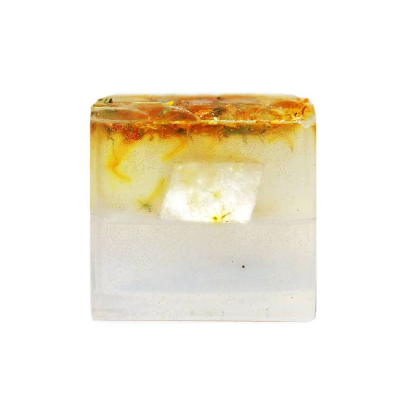 Handmade Crystal Soap Calcite / Eucalyptus / Calendula image 1