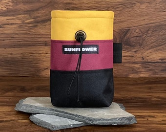 Rock climbing chalk bag, chalk bag, handmade chalk bag, bags for climbers, accessories for climbers, ecofriendly chalk bag