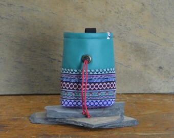 climbing chalk bag, handmade chalk bag