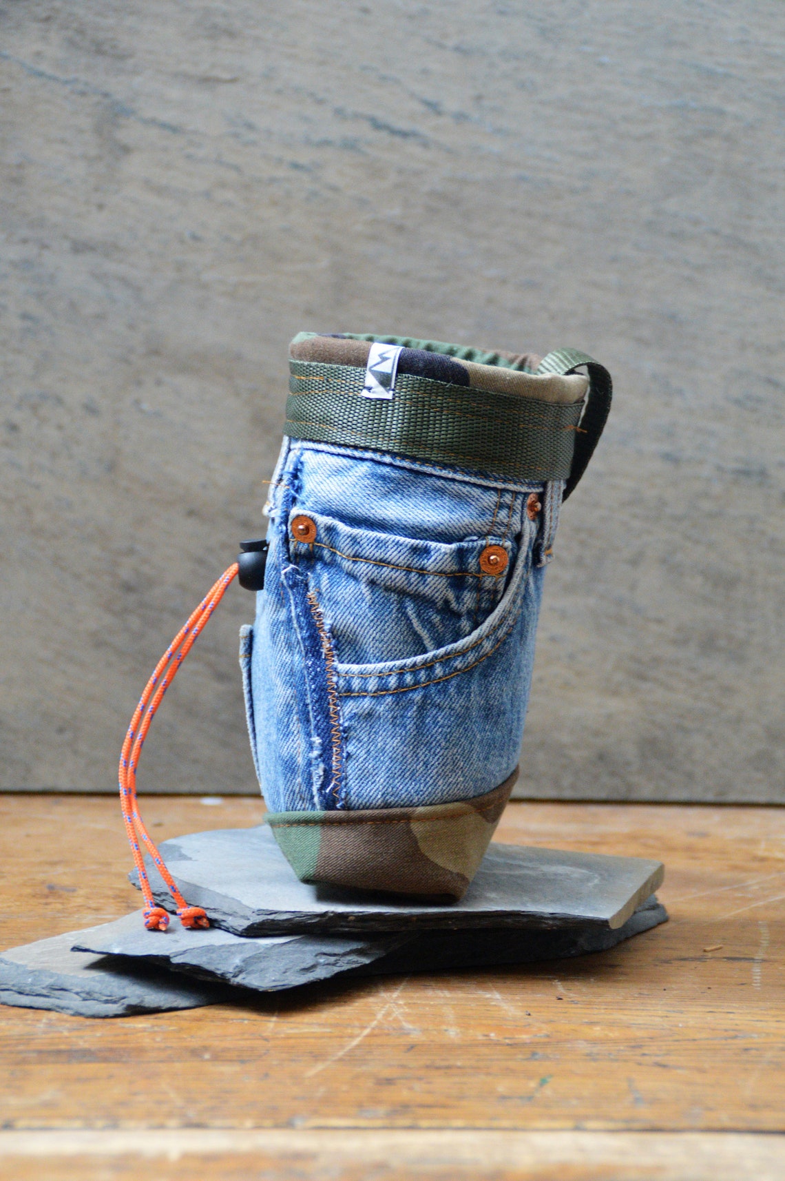 Unique Chalk Bag recycled chalk bag gift for climbercamou Etsy