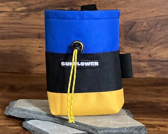 Rock climbing chalk bag, chalk bag, handmade chalk bag, bags for climbers, accessories for climbers, ecofriendly chalk bag