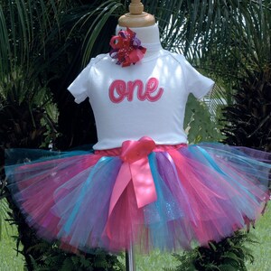 1st birthday girl outfit,one year old girl  tutu outfit,first birthday dress,fun birthday outfit,baby girls 1st,handcut,ships fast,handmade