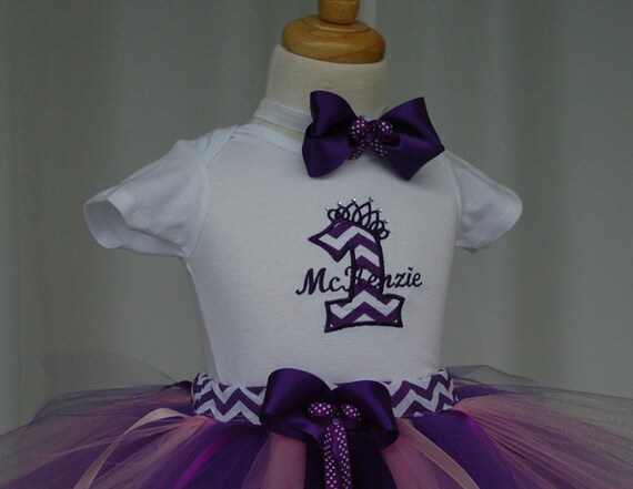 purple first birthday outfit