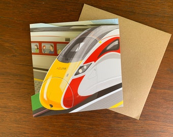 Azuma, British Rail Class 800 Intercity Express Train Diesel Electric Train Greetings Card, Birthday Card