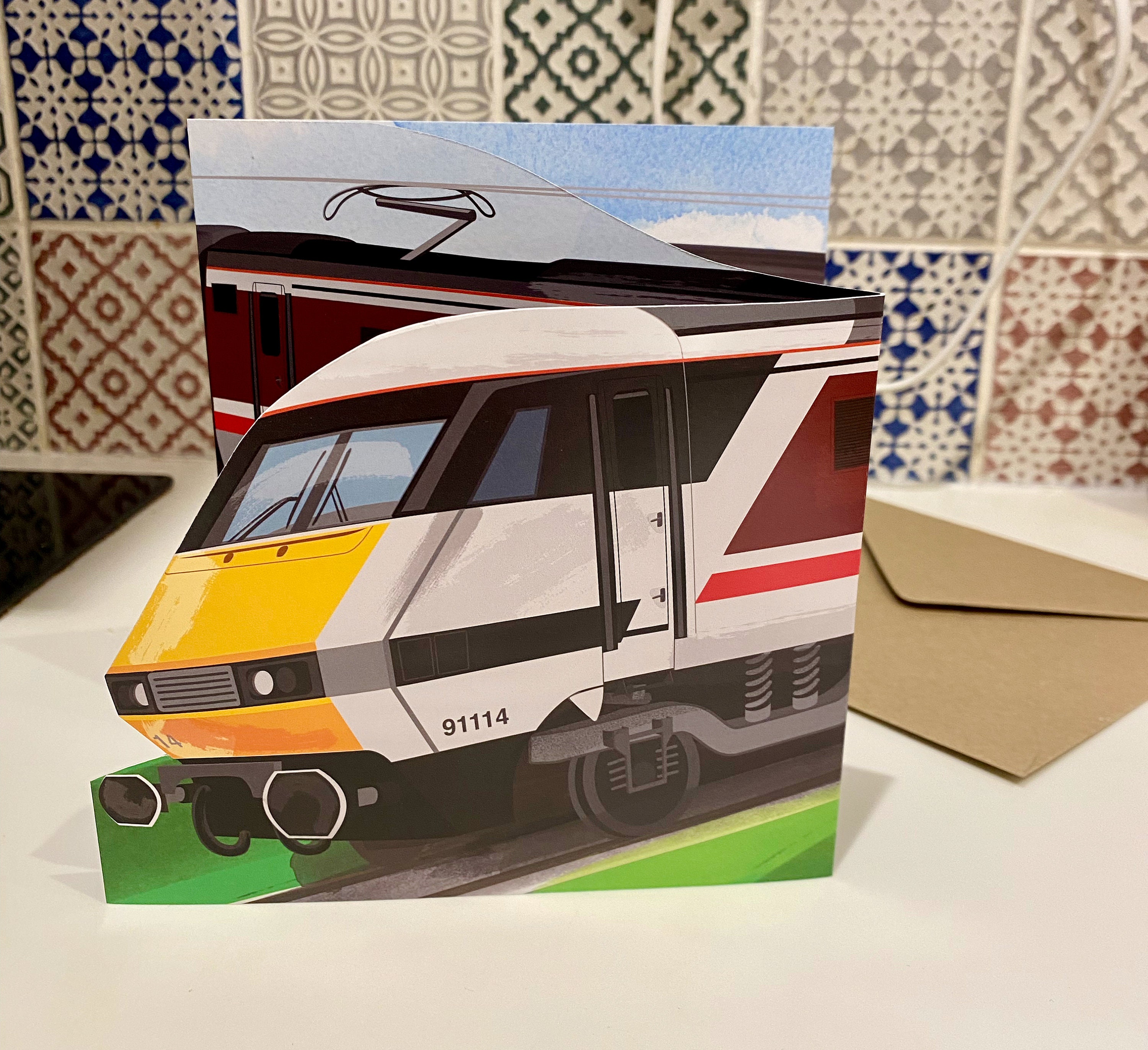 Intercity 225 Class 91 Electric Locomotive Modern Train Blank Card Train Greetings Card Etsy UK