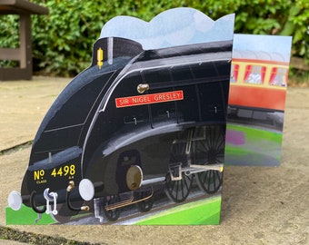 Sir Nigel Gresley 4498 Locomotive Train Class A4 Greetings Card, Father’s Day Card