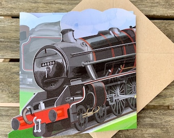 British Railways 'Black 5' Steam Engine Greetings Card