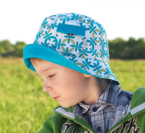 Items similar to Boy summer hat white cotton fabric toddler sun cap