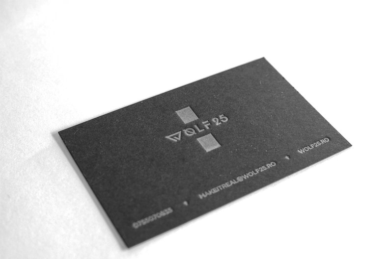 100 Custom Black Letterpress Business Cards Etsy