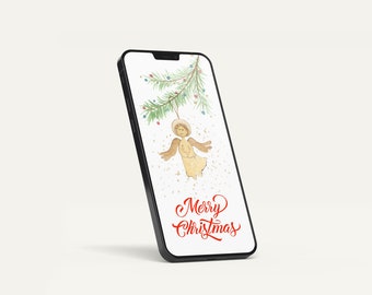 Tarjeta de felicitación de video navideño personalizada, tarjeta de navidad virtual