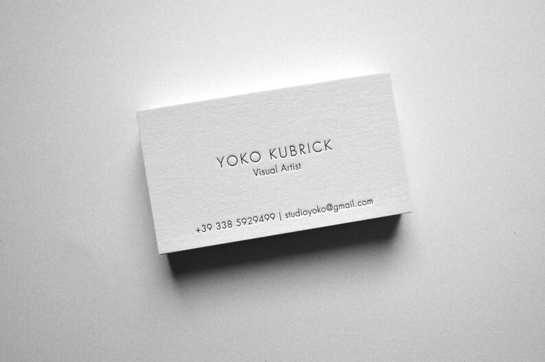 100 Custom Letterpress Business Cards Etsy