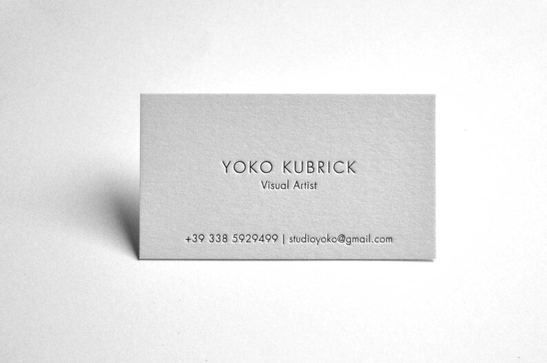 100 Custom Letterpress Business Cards Etsy