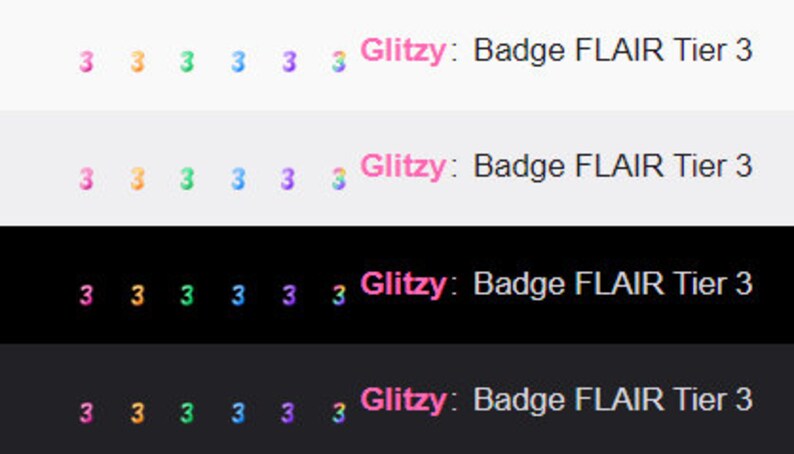 Tier 3 Flair - Twitch Sub Badge Flair - Etsy
