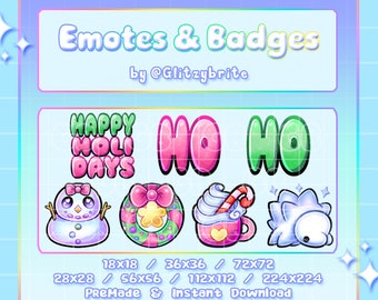 Kawaii Holiday Twitch Emotes