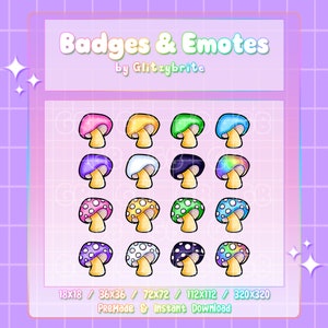 Mushrooms - Twitch Emotes Badges Channel Points