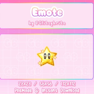Super Star - Twitch Emote Premade Super Mario