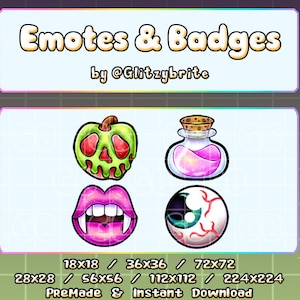 Halloween Pack - Twitch Emotes Badges Channel Points