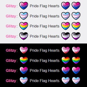 Pride Flag Hearts Twitch Emote Premade Affiliate Partner image 3