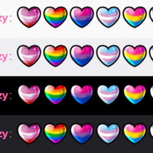 Pride Flag Hearts Twitch Emote Premade Affiliate Partner image 2