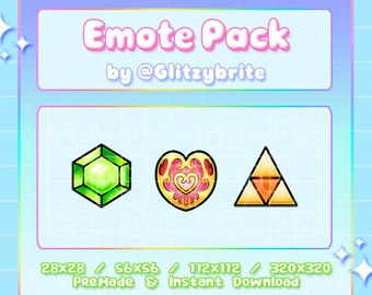 Zelda Rupee Triforce - Twitch Premade Emotes