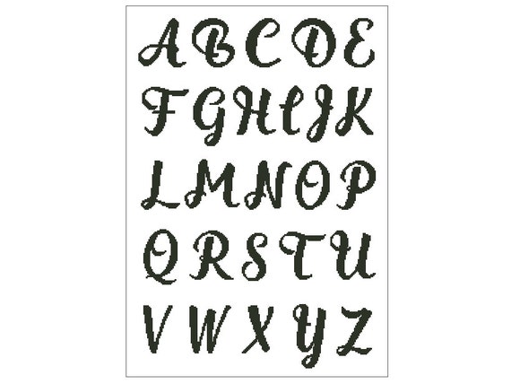 Cross Stitch Alphabet Pattern Embroidery Pattern 40 Stitches Etsy